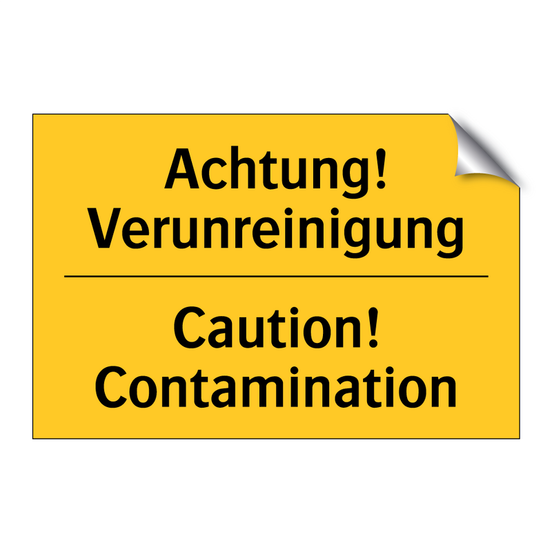 Achtung! Verunreinigung - Caution! Contamination