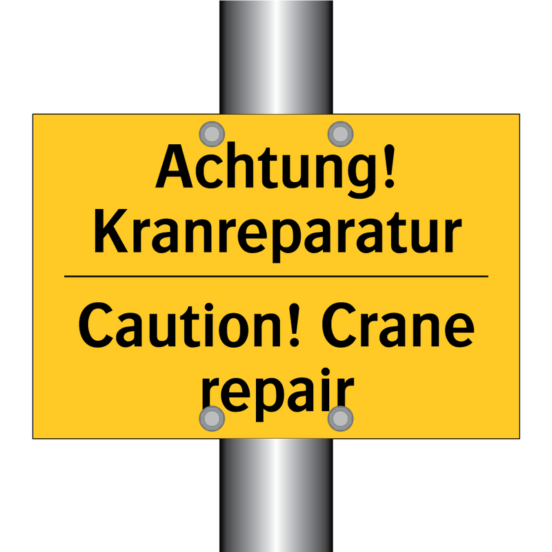 Achtung! Kranreparatur - Caution! Crane repair