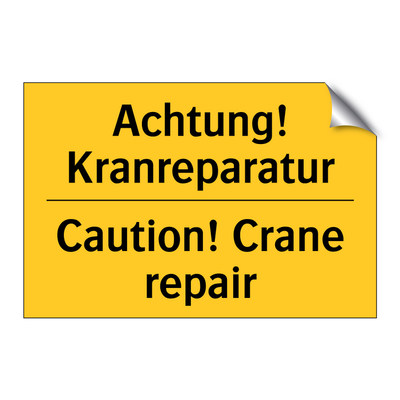 Achtung! Kranreparatur - Caution! Crane repair