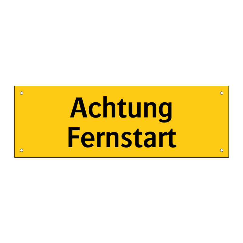 Achtung Fernstart