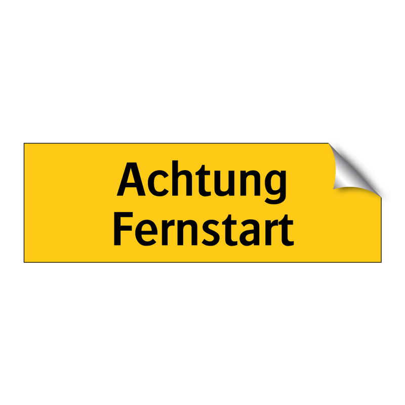 Achtung Fernstart