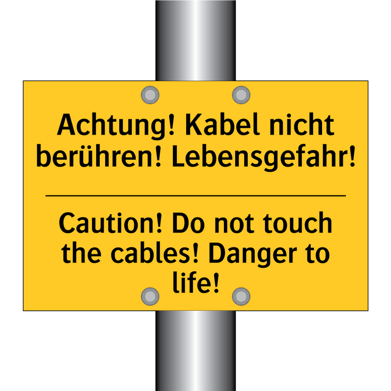 Achtung! Kabel nicht berühren! /.../ - Caution! Do not touch the cables! /.../