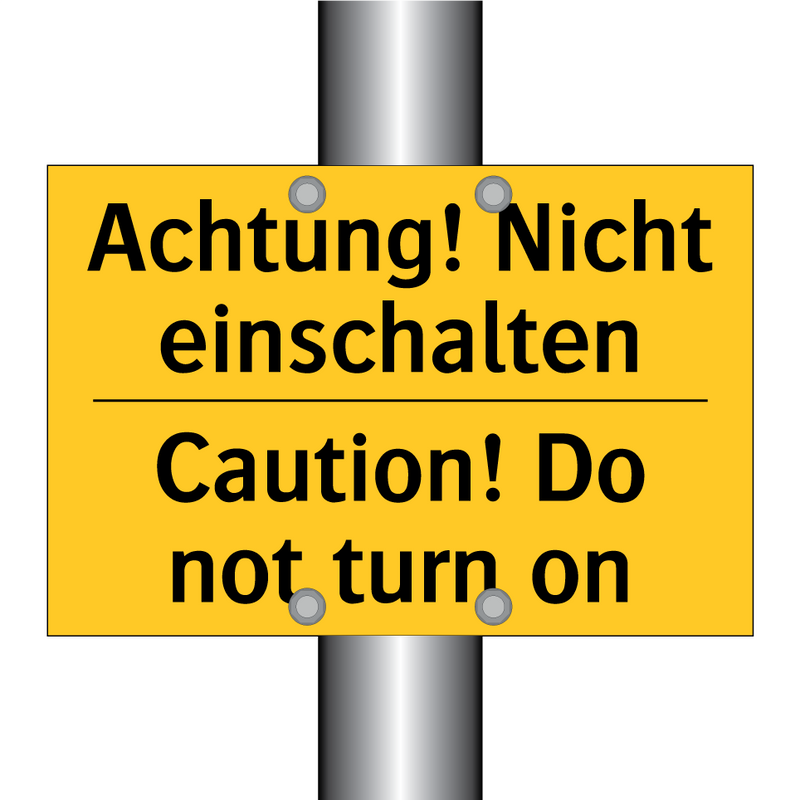 Achtung! Nicht einschalten - Caution! Do not turn on