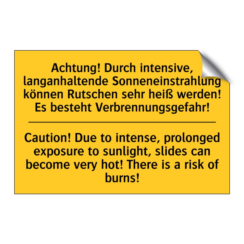 Achtung! Durch intensive, langanhaltende /.../ - Caution! Due to intense, prolonged /.../