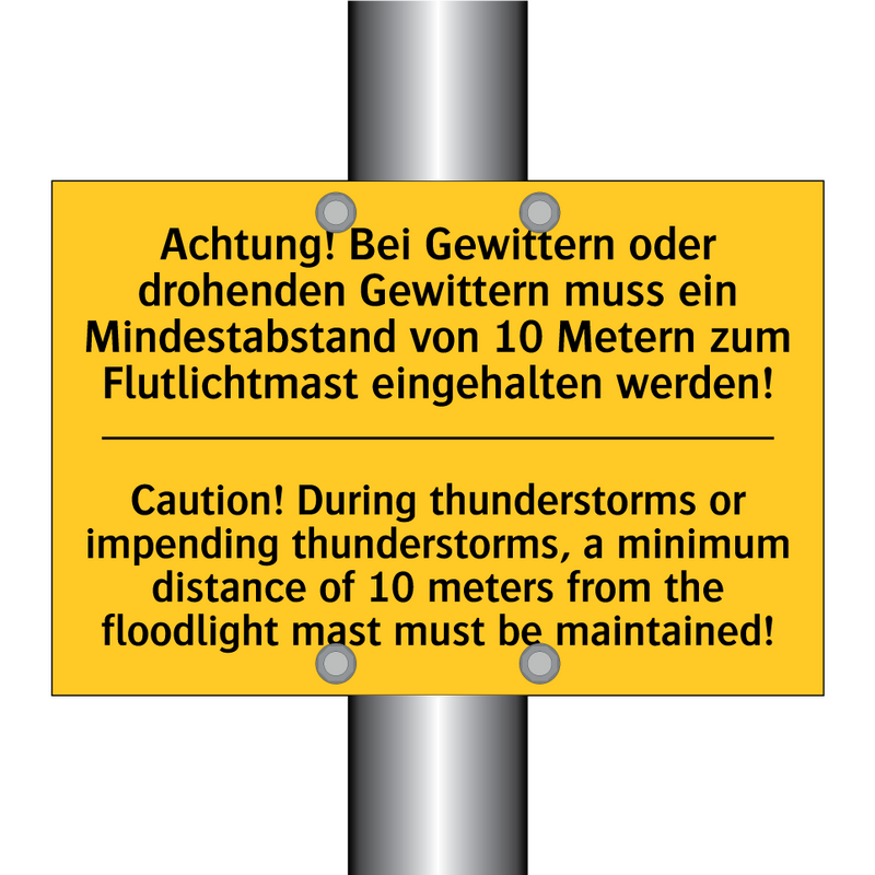 Achtung! Bei Gewittern oder drohenden /.../ - Caution! During thunderstorms /.../