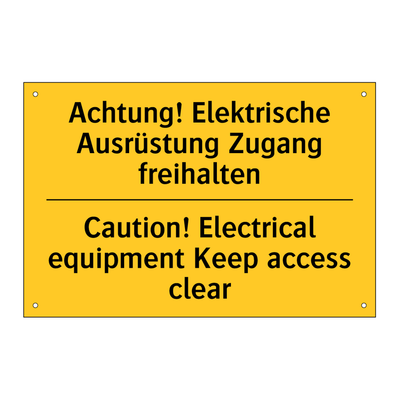 Achtung! Elektrische Ausrüstung /.../ - Caution! Electrical equipment /.../