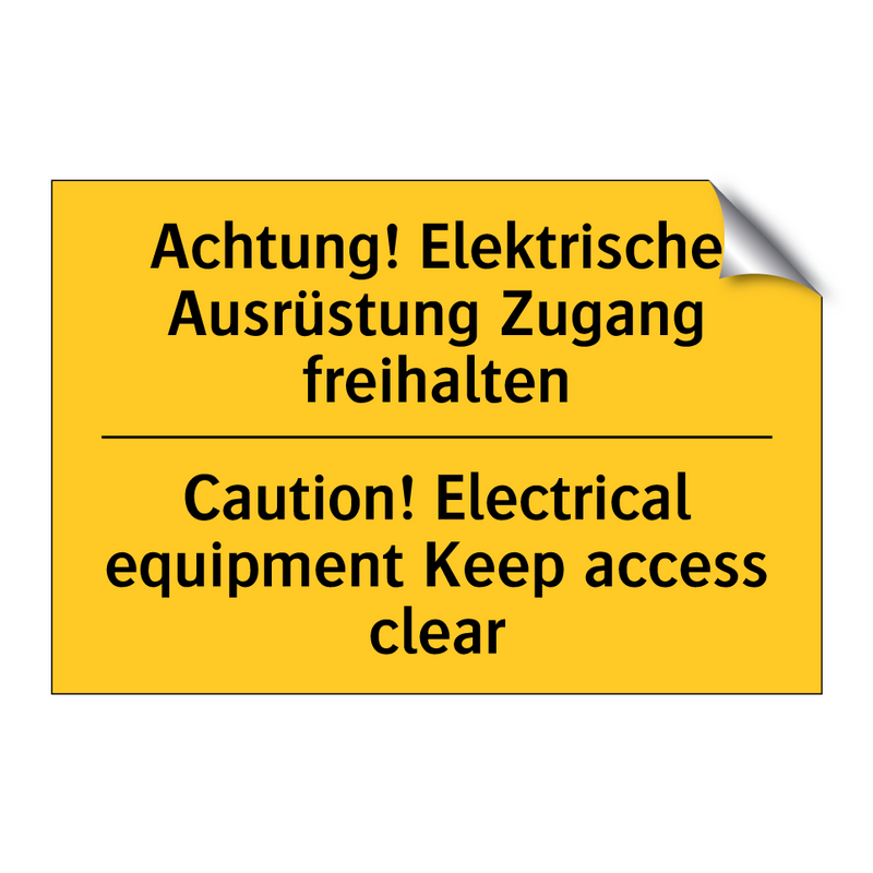 Achtung! Elektrische Ausrüstung /.../ - Caution! Electrical equipment /.../