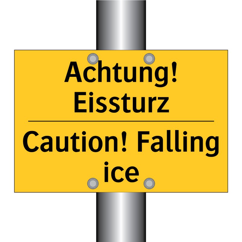 Achtung! Eissturz - Caution! Falling ice