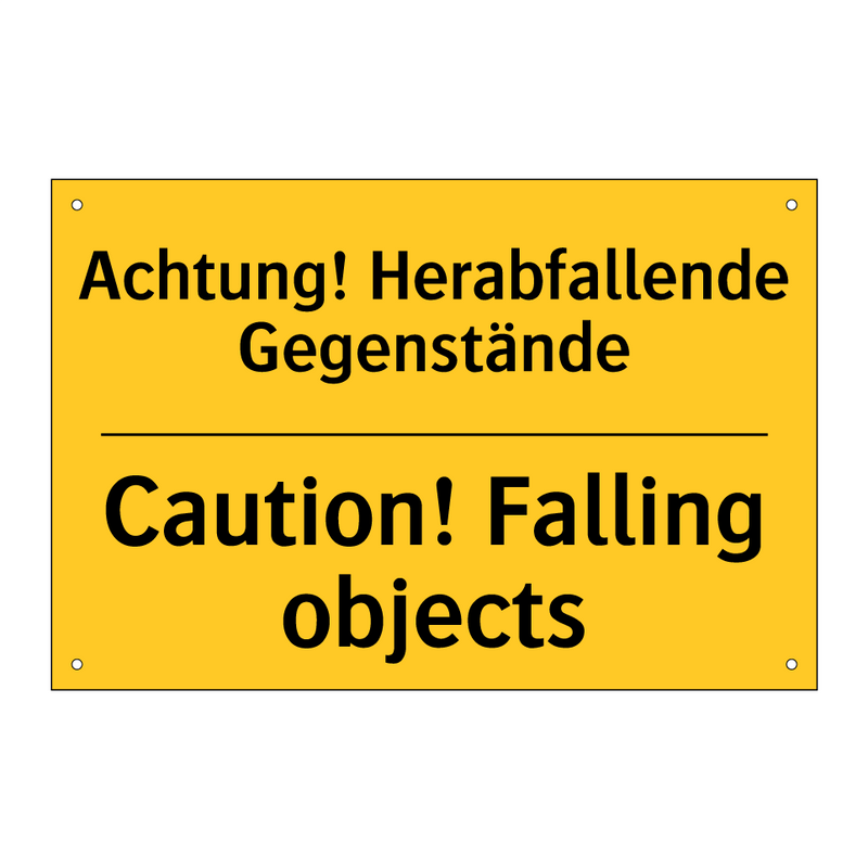 Achtung! Herabfallende Gegenstände/.../ - Caution! Falling objects