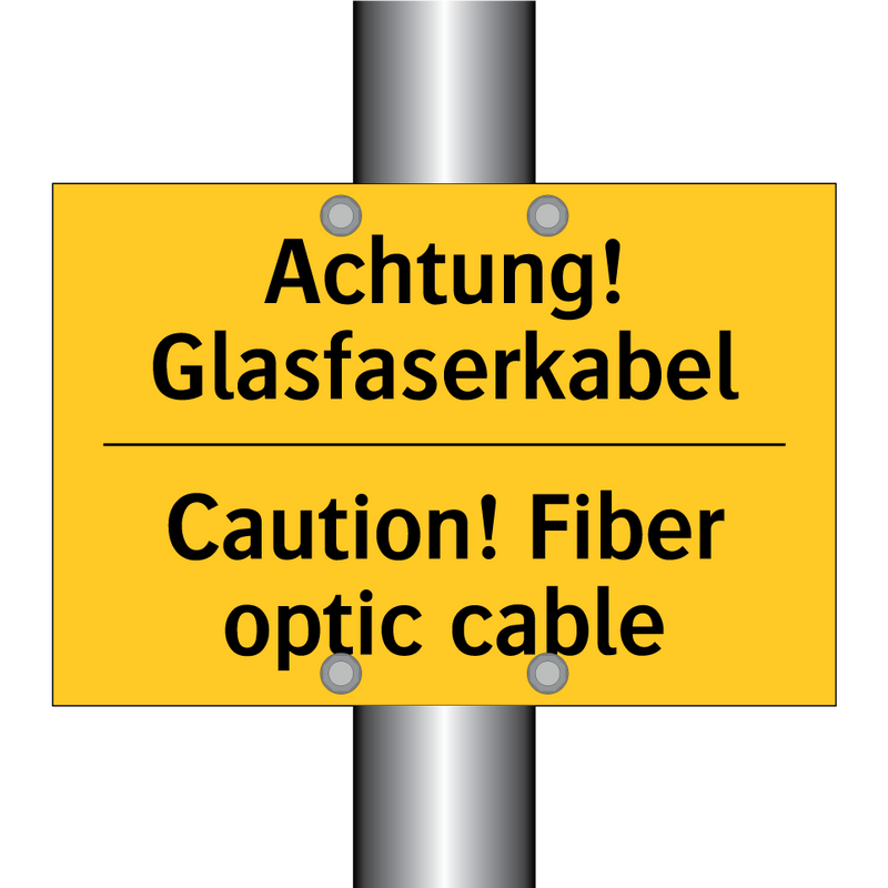 Achtung! Glasfaserkabel - Caution! Fiber optic cable