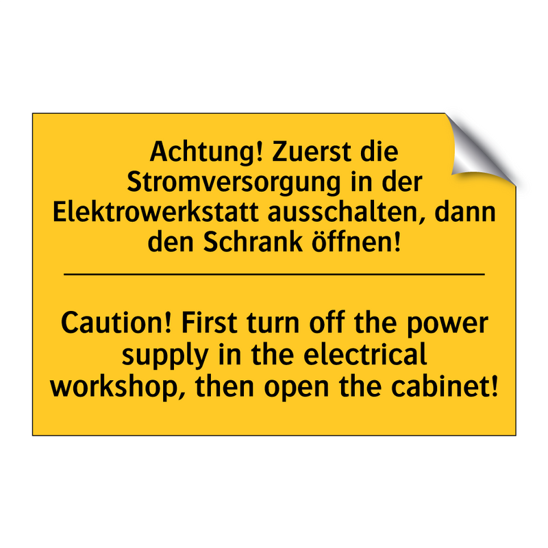 Achtung! Zuerst die Stromversorgung /.../ - Caution! First turn off the power /.../