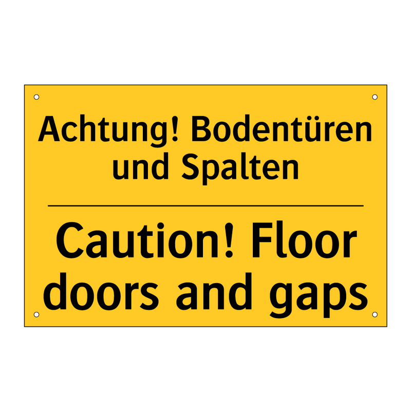 Achtung! Bodentüren und Spalten/.../ - Caution! Floor doors and gaps