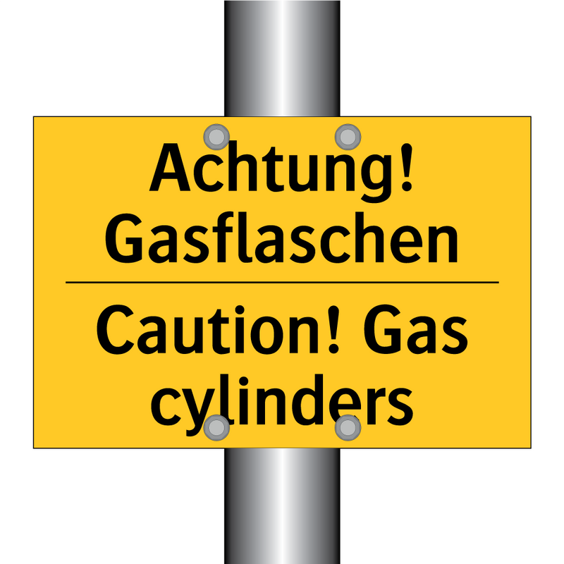 Achtung! Gasflaschen - Caution! Gas cylinders