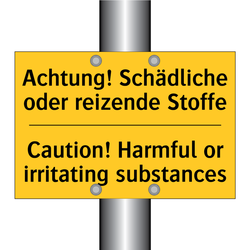 Achtung! Schädliche oder reizende /.../ - Caution! Harmful or irritating /.../