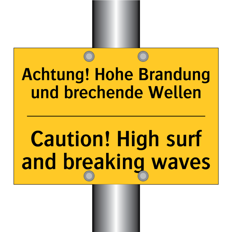 Achtung! Hohe Brandung und brechende /.../ - Caution! High surf and breaking /.../