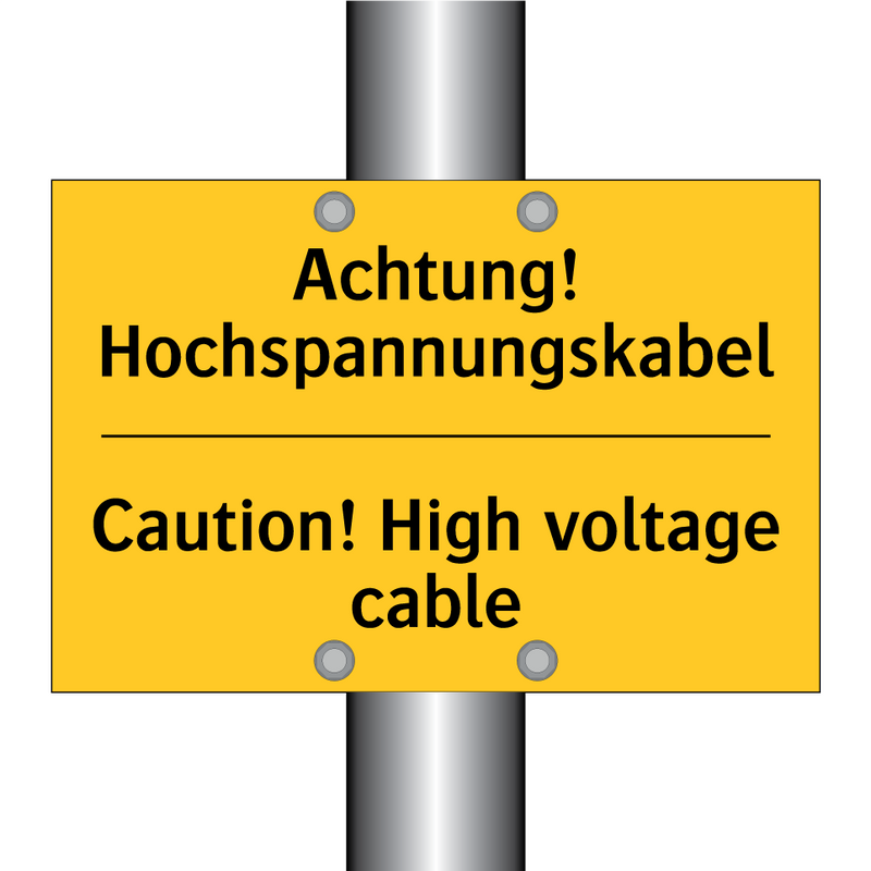 Achtung! Hochspannungskabel - Caution! High voltage cable