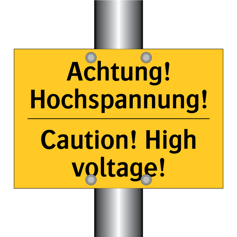 Achtung! Hochspannung! - Caution! High voltage!