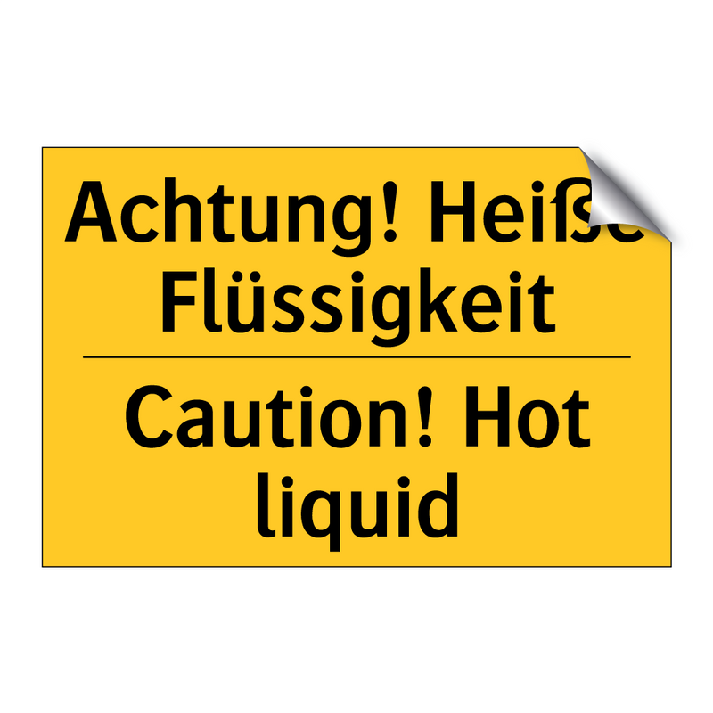 Achtung! Heiße Flüssigkeit - Caution! Hot liquid