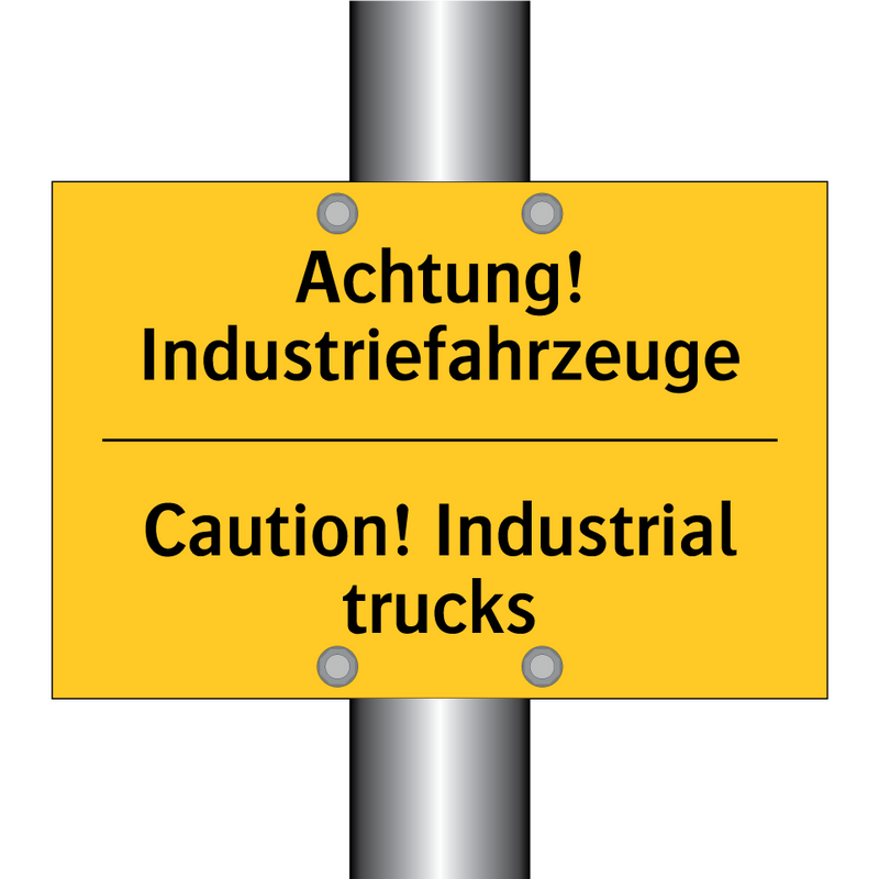 Achtung! Industriefahrzeuge - Caution! Industrial trucks