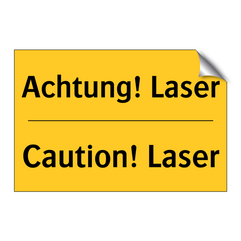 Achtung! Laser - Caution! Laser