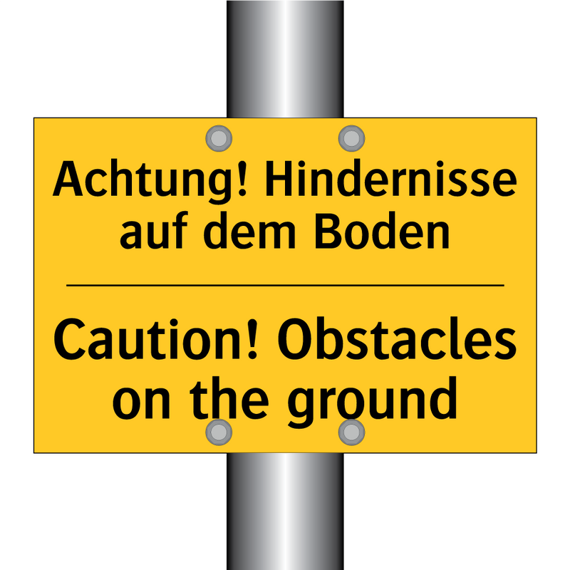 Achtung! Hindernisse auf dem Boden/.../ - Caution! Obstacles on the ground/.../