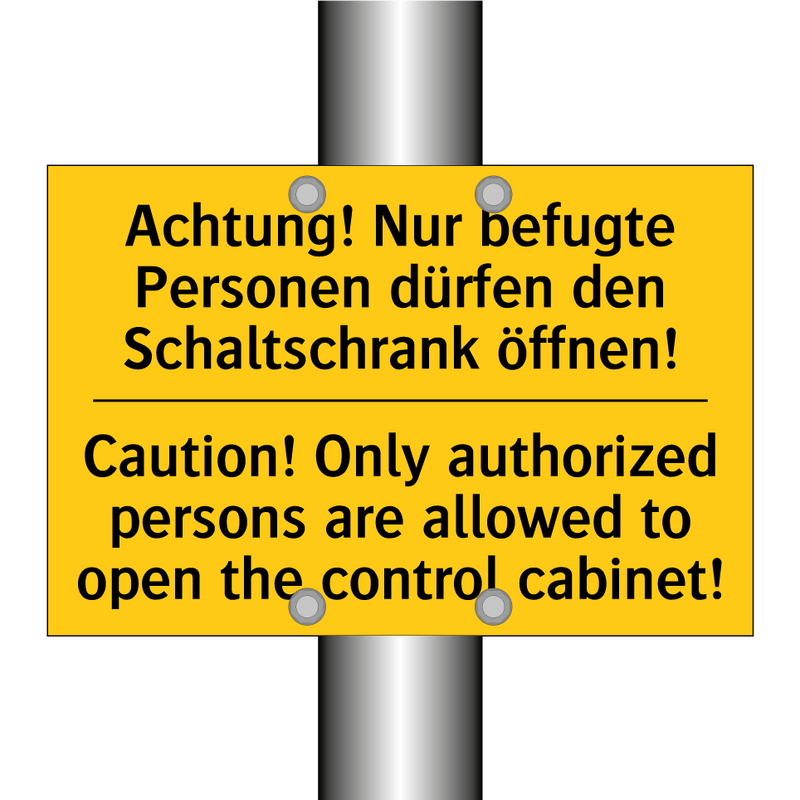 Achtung! Nur befugte Personen /.../ - Caution! Only authorized persons /.../