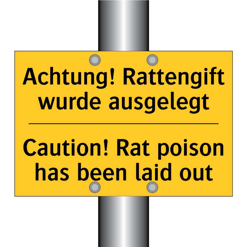 Achtung! Rattengift wurde ausgelegt/.../ - Caution! Rat poison has been laid /.../