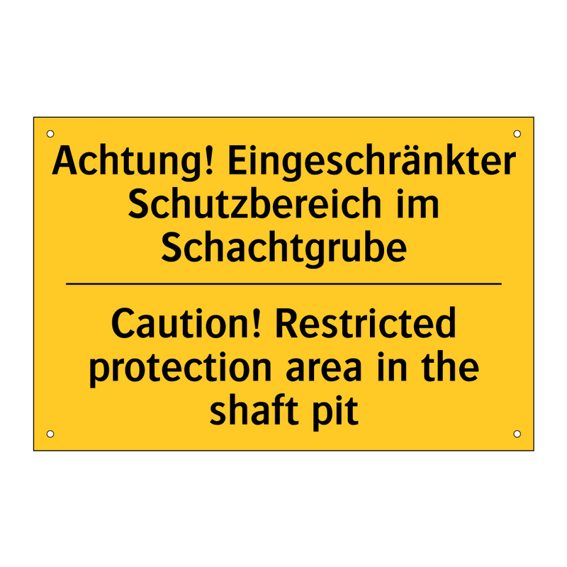 Achtung! Eingeschränkter Schutzbereich /.../ - Caution! Restricted protection /.../