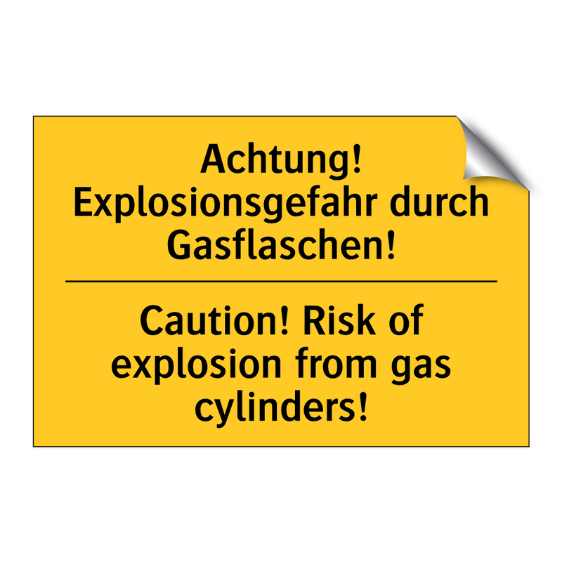 Achtung! Explosionsgefahr durch /.../ - Caution! Risk of explosion from /.../