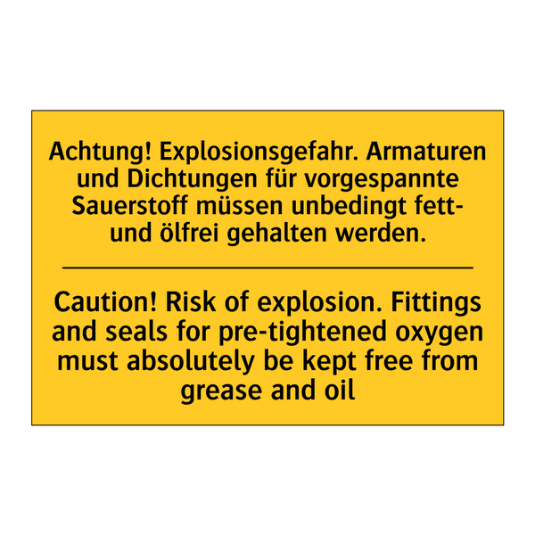 Achtung! Explosionsgefahr. Armaturen /.../ - Caution! Risk of explosion. Fittings /.../