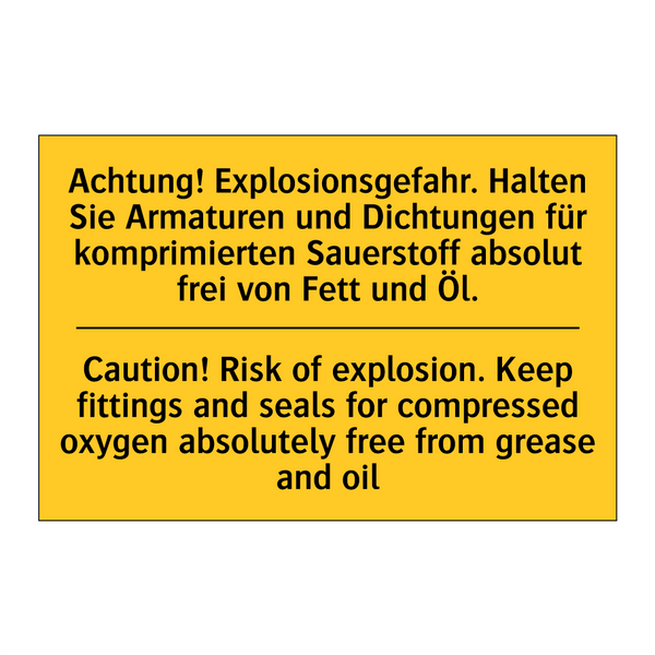 Achtung! Explosionsgefahr. Halten /.../ - Caution! Risk of explosion. Keep /.../