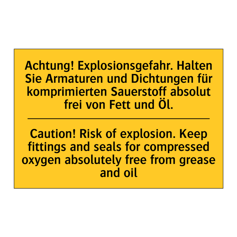 Achtung! Explosionsgefahr. Halten /.../ - Caution! Risk of explosion. Keep /.../