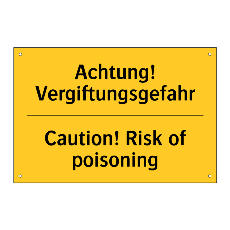 Achtung! Vergiftungsgefahr - Caution! Risk of poisoning