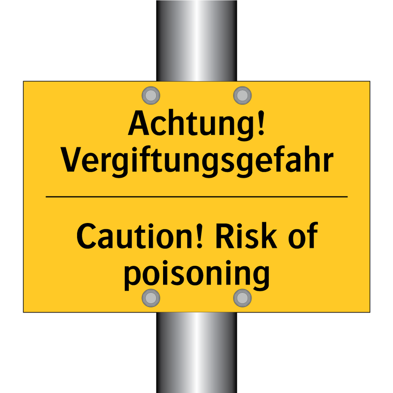 Achtung! Vergiftungsgefahr - Caution! Risk of poisoning