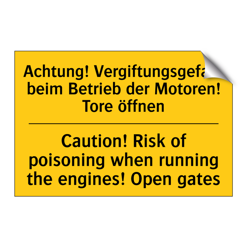 Achtung! Vergiftungsgefahr beim /.../ - Caution! Risk of poisoning when /.../