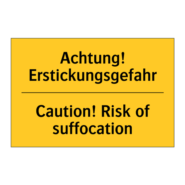 Achtung! Erstickungsgefahr - Caution! Risk of suffocation