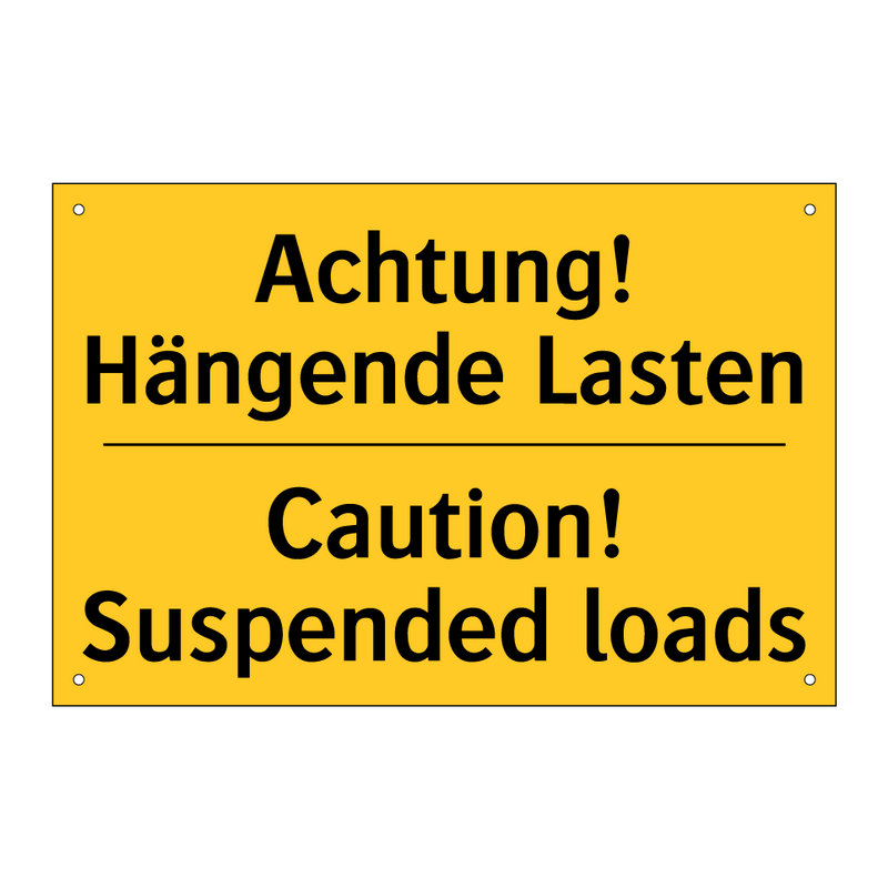 Achtung! Hängende Lasten - Caution! Suspended loads