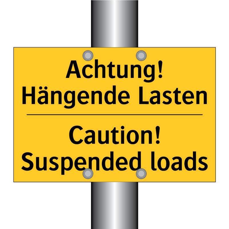 Achtung! Hängende Lasten - Caution! Suspended loads