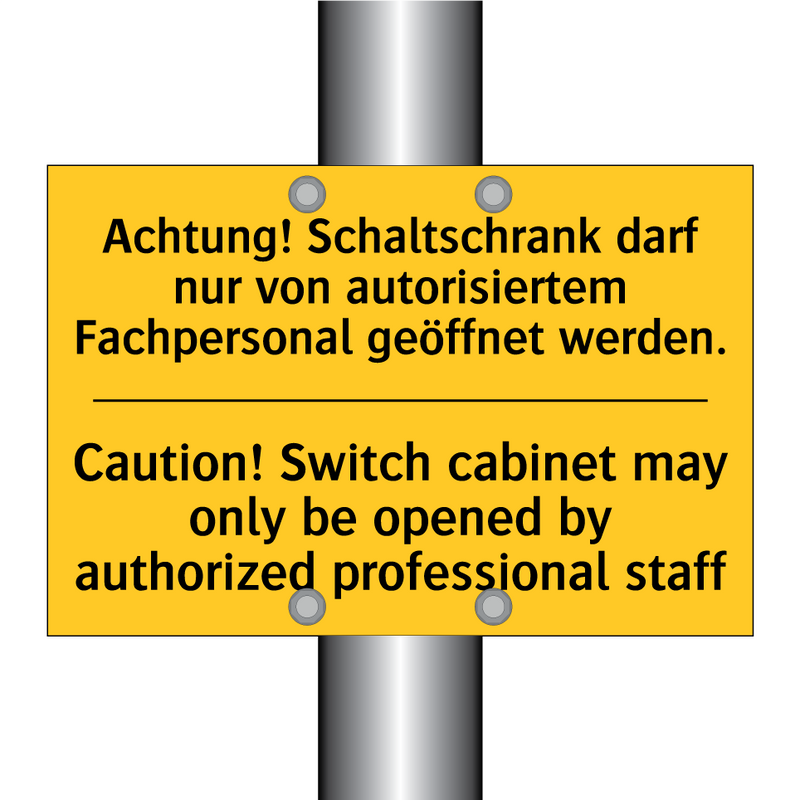 Achtung! Schaltschrank darf nur /.../ - Caution! Switch cabinet may only /.../