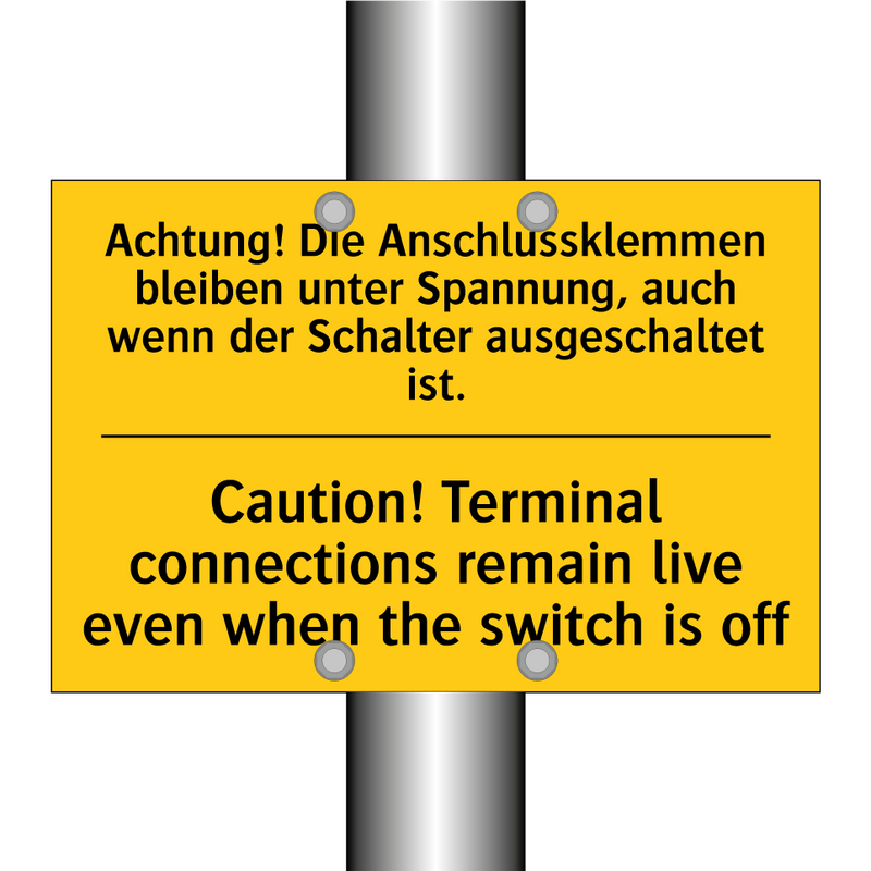 Achtung! Die Anschlussklemmen /.../ - Caution! Terminal connections /.../