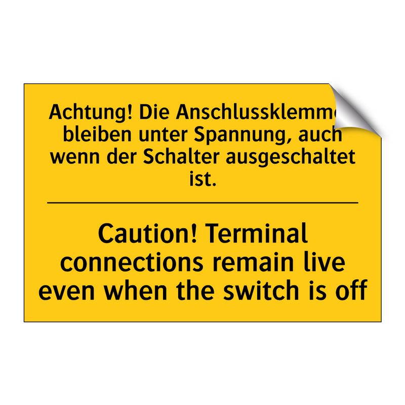 Achtung! Die Anschlussklemmen /.../ - Caution! Terminal connections /.../