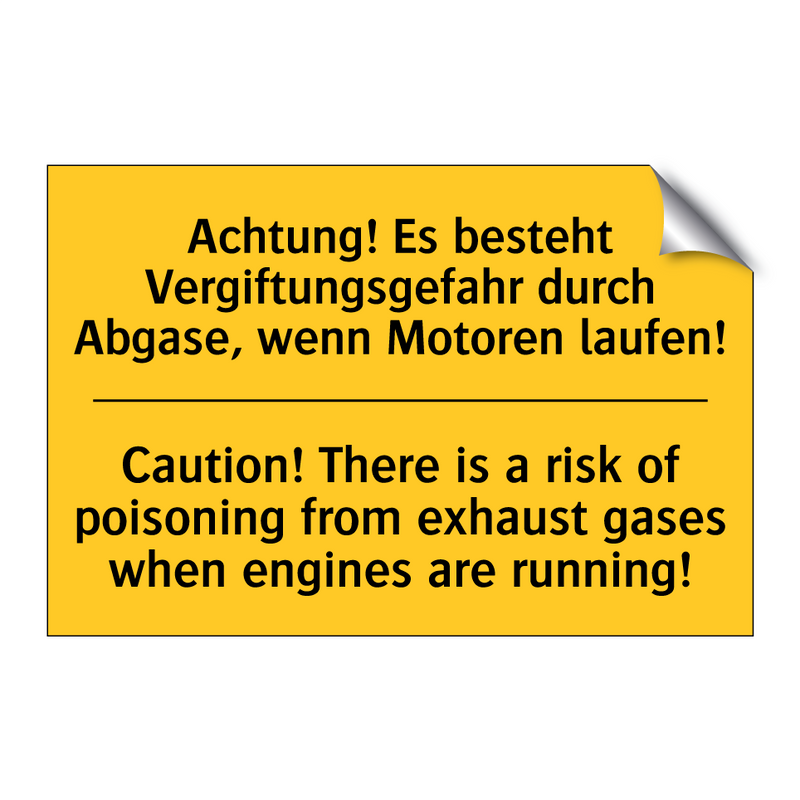 Achtung! Es besteht Vergiftungsgefahr /.../ - Caution! There is a risk of poisoning /.../