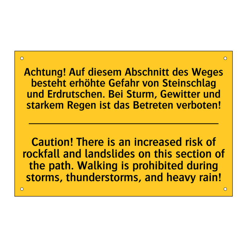 Achtung! Auf diesem Abschnitt /.../ - Caution! There is an increased /.../