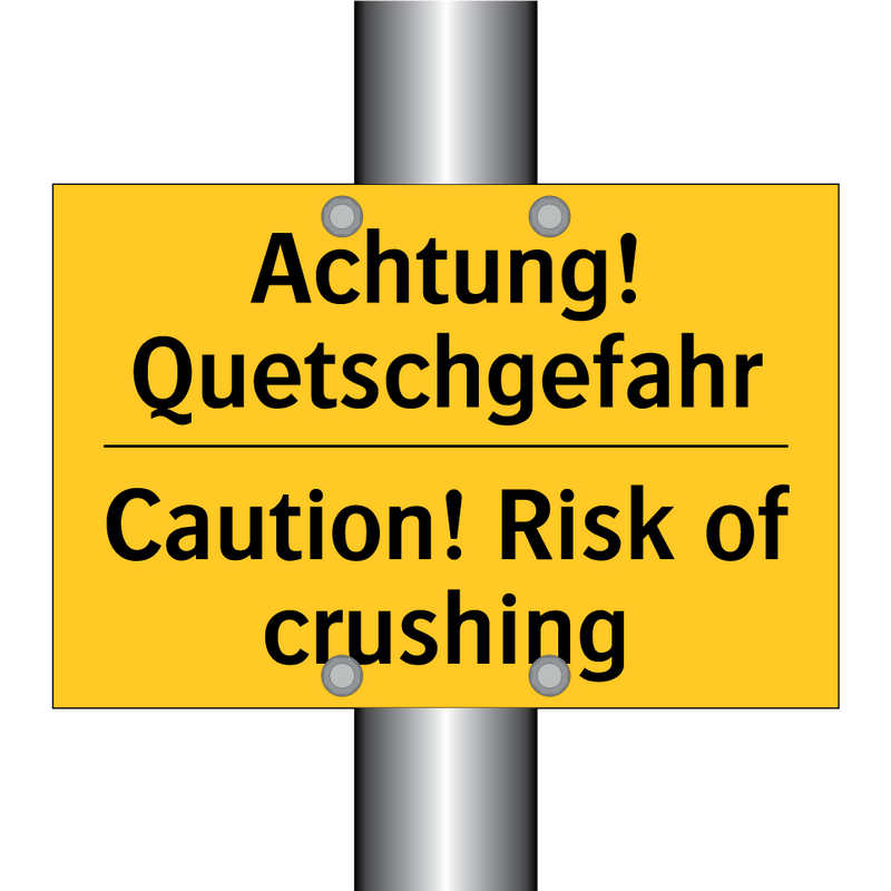 Achtung! Quetschgefahr - Caution! Risk of crushing