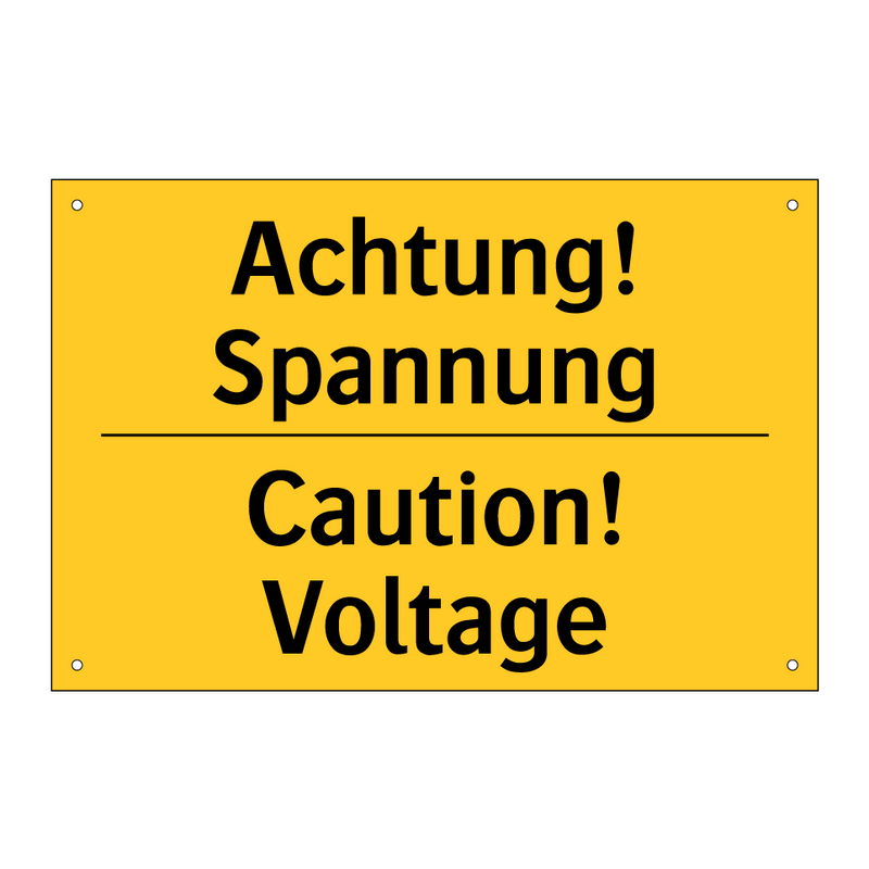 Achtung! Spannung - Caution! Voltage