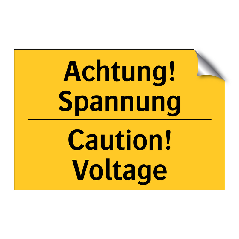 Achtung! Spannung - Caution! Voltage