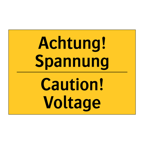 Achtung! Spannung - Caution! Voltage