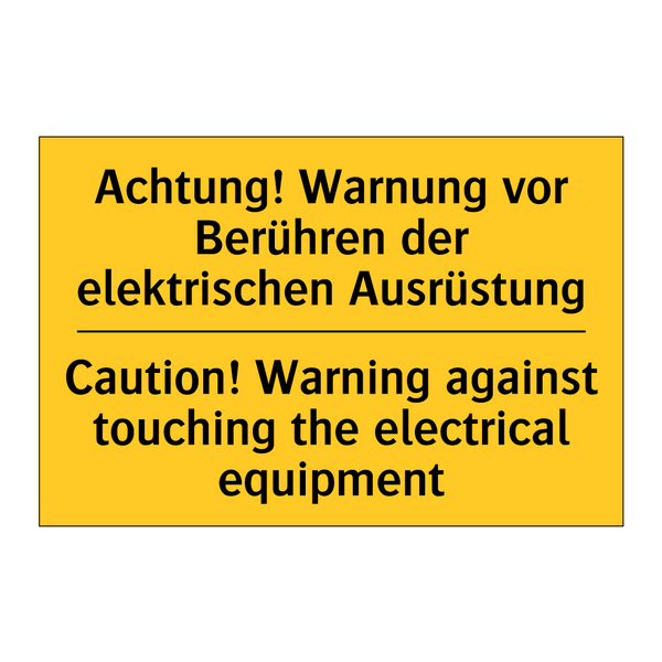 Achtung! Warnung vor Berühren /.../ - Caution! Warning against touching /.../