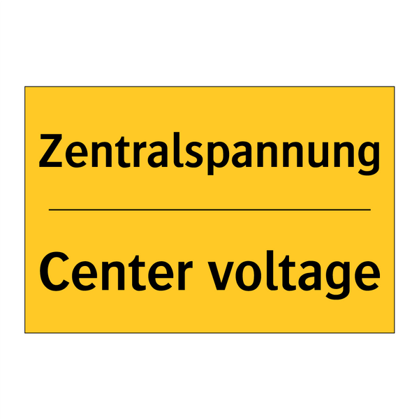 Zentralspannung - Center voltage