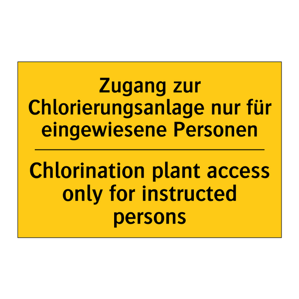 Zugang zur Chlorierungsanlage /.../ - Chlorination plant access only /.../